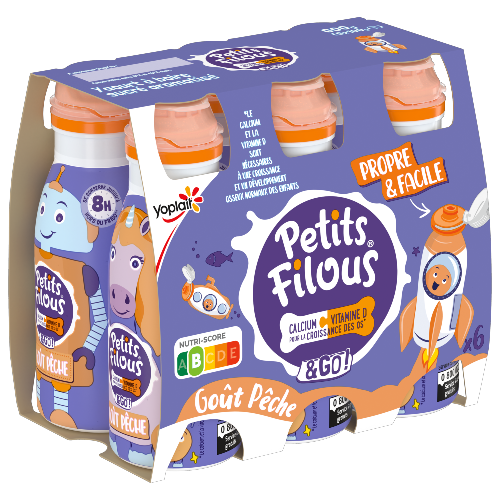 Petits Filous & Go Yaourts à boire Pêche 6x100g
