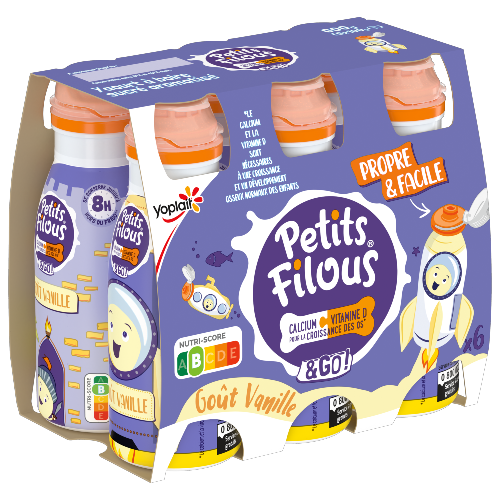 Petits Filous & Go Yaourts à boire Vanille 6x100g