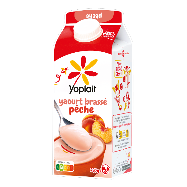 Yoplait en Brique Pêche 750g