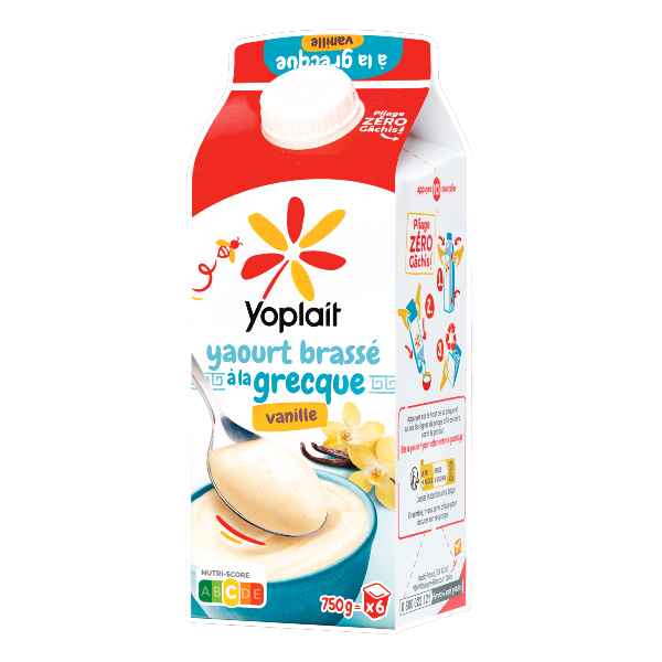 Yoplait En Brique à La Grecque Vanille 750g