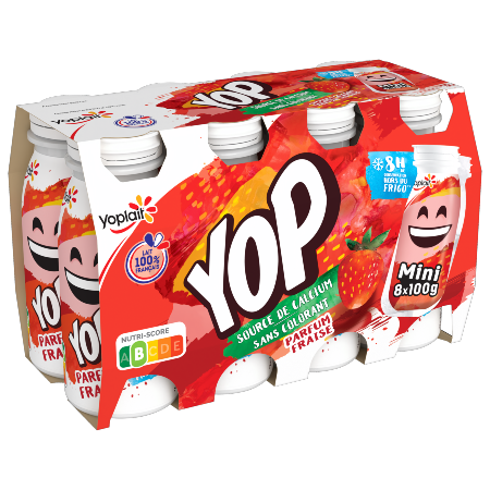Mini YOP Fraise 8x100g