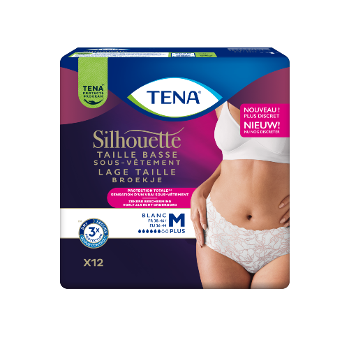 TENA Silhouette Normal Taille Basse Blanc M x12 