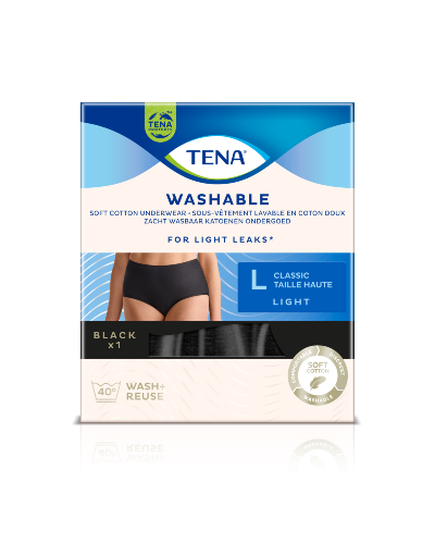TENA Culotte Absorbante Lavable en Coton Doux L