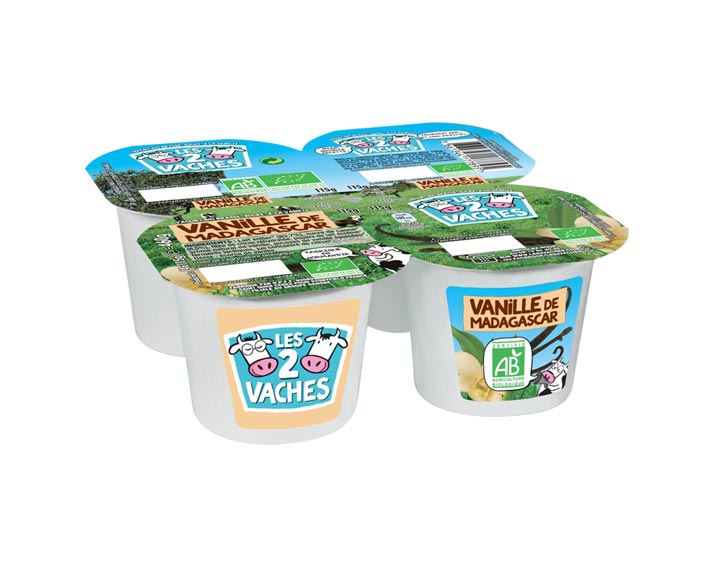 Yaourts brassés bio 
à la Vanille de Madagascar x4
