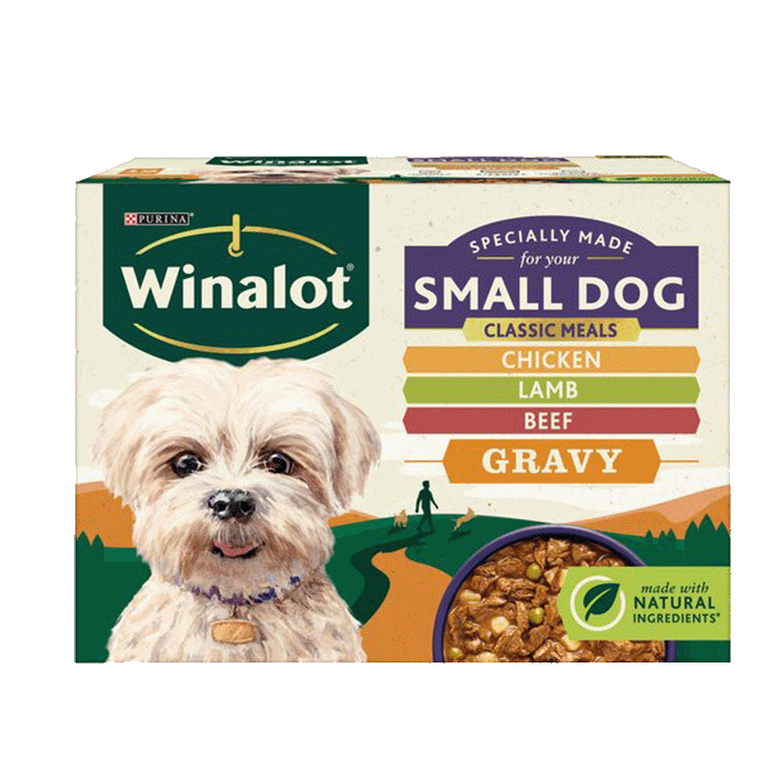 WINALOT Small Dog Food in Gravy 12x100g