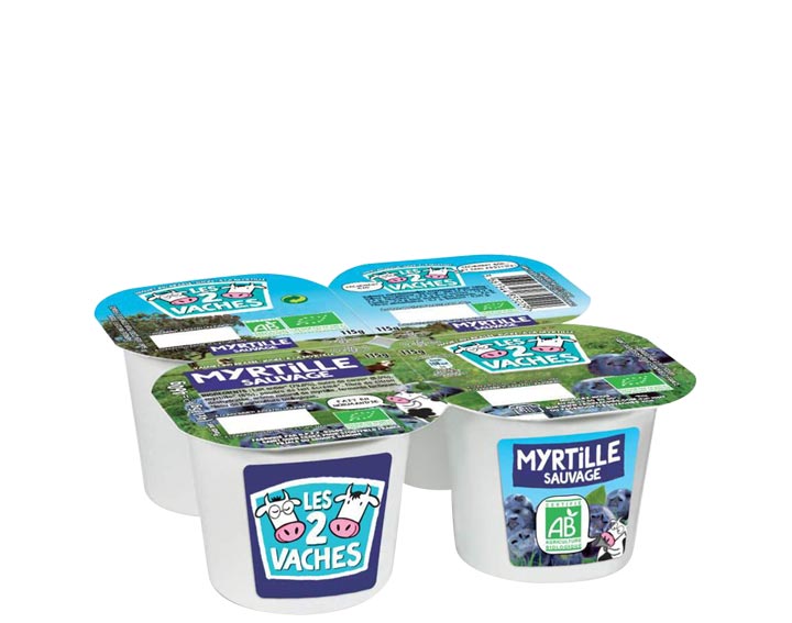 Yaourts brassés bio 
Myrtille Sauvage x4