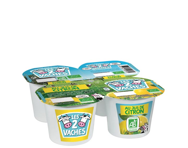 Yaourts brassés bio 
au Jus de Citron x4