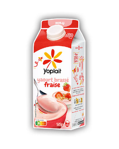 Yoplait en Brique Brassé Fraise 750g
