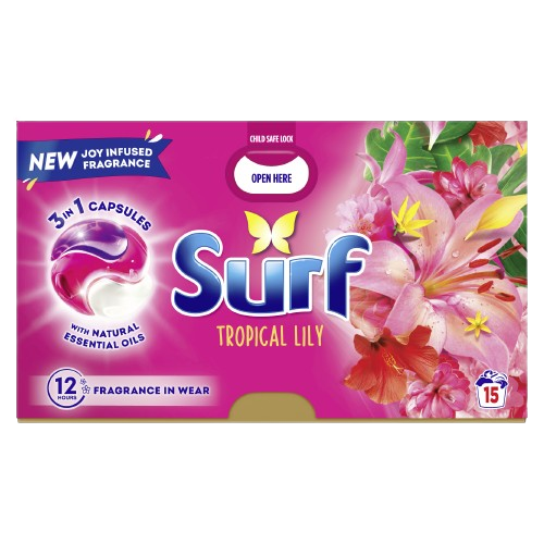 Surf Tropical Lily Capsules 15 Washes 259.5g