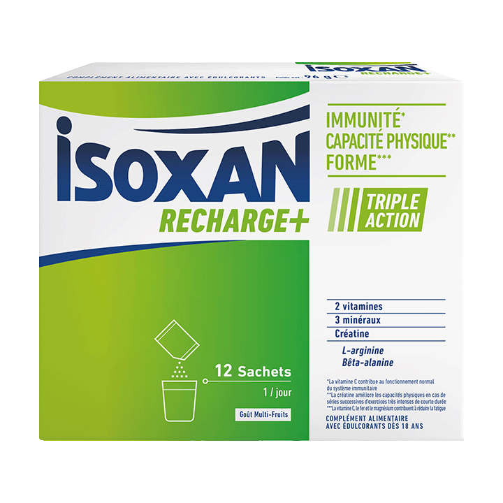 ISOXAN RECHARGE + 12 sachets - goût multifruits