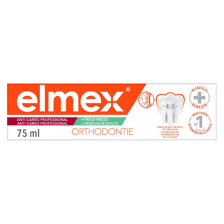 elmex® Dentifrice Anti-Caries + Ortho Professional