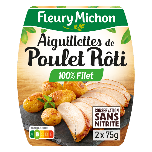 Aiguillettes de Poulet Rôti Conservation Sans Nitrite 2x75g