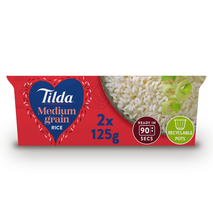 Tilda Pots Medium Grain Rice 250g