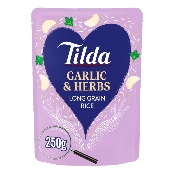 Tilda Microwave Garlic and Herbs Long Grain Rice 250g
