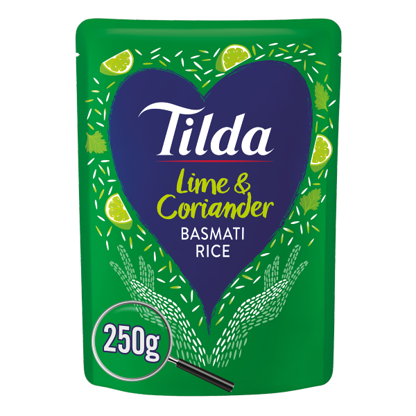 Tilda Microwave Lime and Coriander Basmati Rice 250g