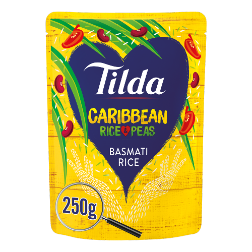 Tilda Microwave Caribbean Basmati Rice and Peas 250g