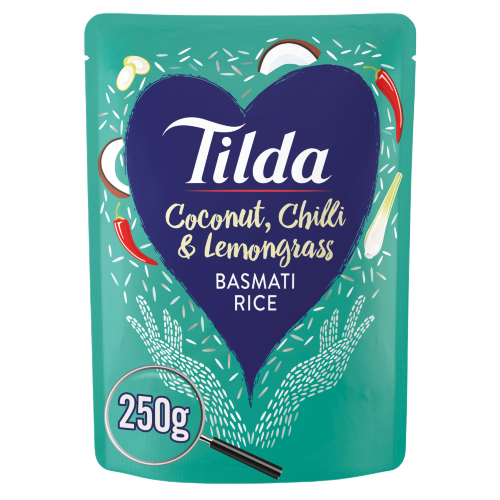 Tilda Microwave Coconut Chilli and Lemongrass Basmati Rice 250g