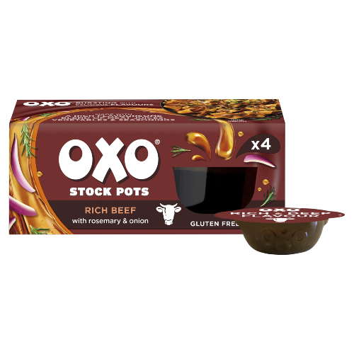 Oxo Stock Pots Rich Beef with Onion & Rosemary 4 x 20g