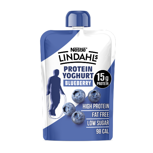 Lindahls Blueberry High Protein Yoghurt Pouch 150g