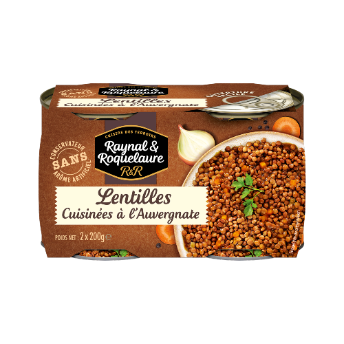 Lentilles cuisinées à l'Auvergnate 2 x 200G