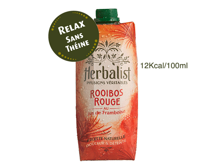 Herbalist Rooibos Framboise 50cL
Allégé en Sucres, Sans Théine