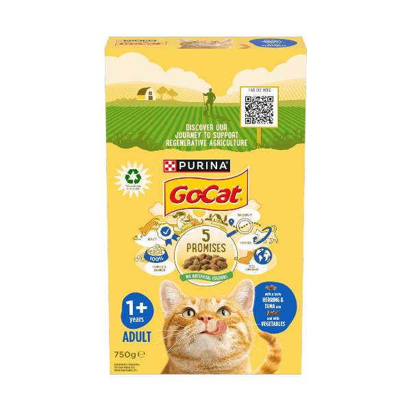 Tuna and Herring Dry Cat Food, Adult 750g