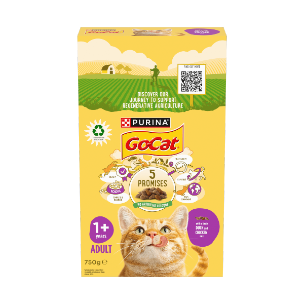 Chicken & Duck Dry Cat Food, Adult 750g