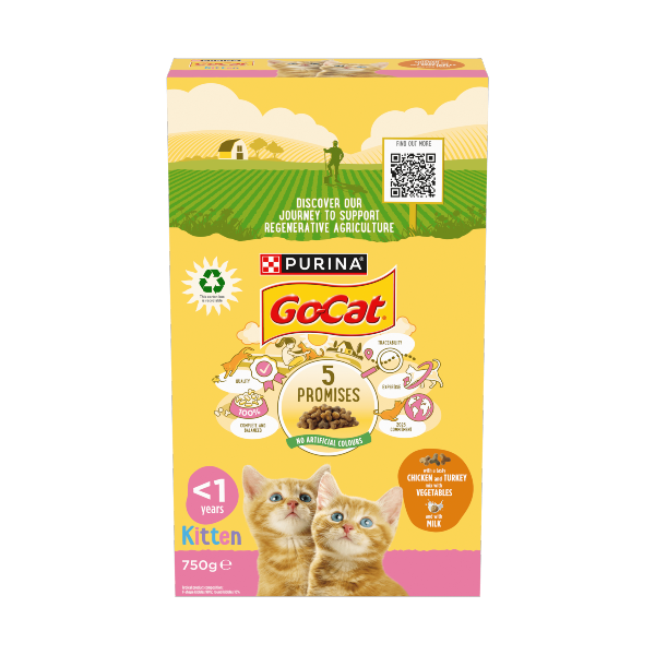 Kitten Chicken and Milk Dry Cat Food, 750g