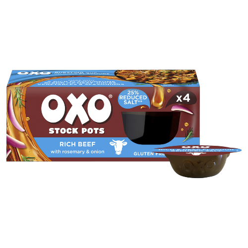 Oxo Stock Pots Reduced Salt Rich Beef 4 x 20g
