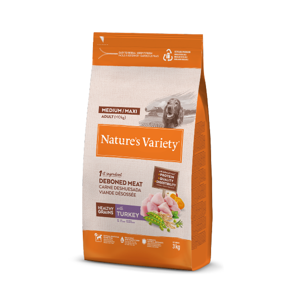 Healthy Grains Adulte Med/Max Dinde 3kg