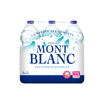 PACK EAU MINERALE NATURELLE MONT BLANC 6X1L