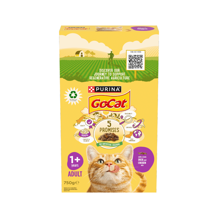 Chicken & Duck Dry Cat Food, Adult 750g