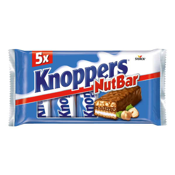 Knoppers Barres Lait Noisette x5 200g