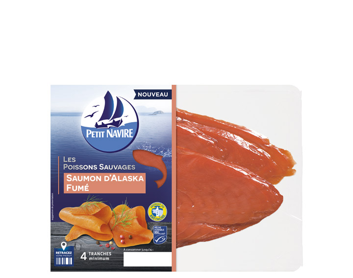 Saumon d'Alaska fumé MSC