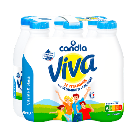 Lait vitaminé VIVA de Candia Bouteille