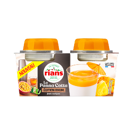 Panna Cotta Rhum coulis fruits exotiques
