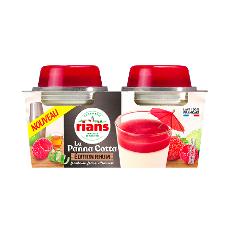 Panna Cotta Rhum coulis framb. citron vert