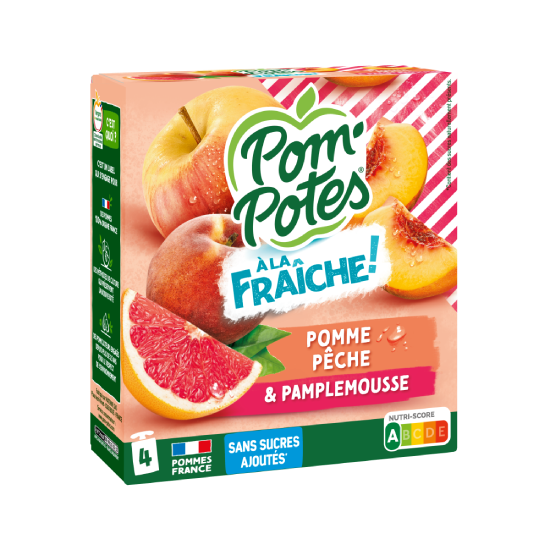 Pomme Pêche Pamplemousse 4*90g