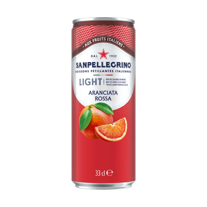 Sanpellegrino italian sparkling drinks Aranciata Rossa light 