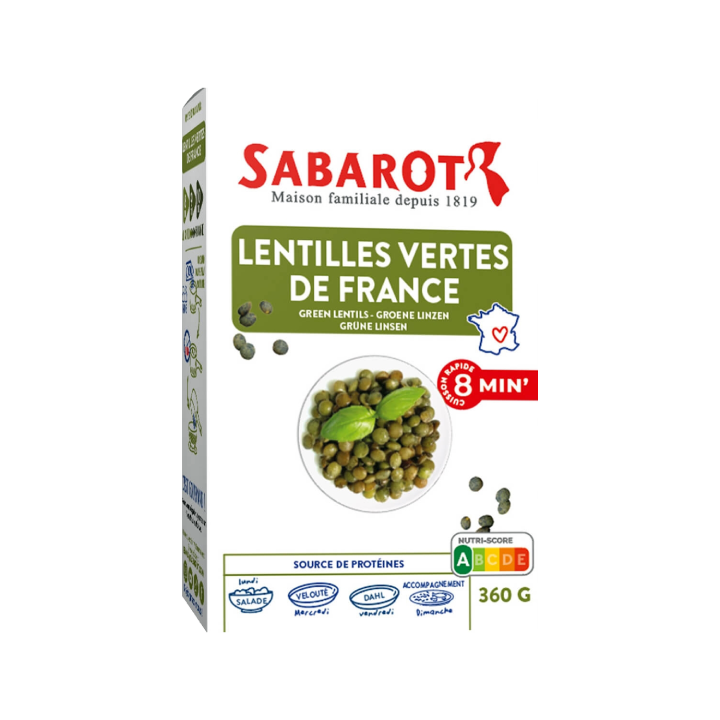 Lentilles vertes "cuisson rapide" 8 minutes - 360g