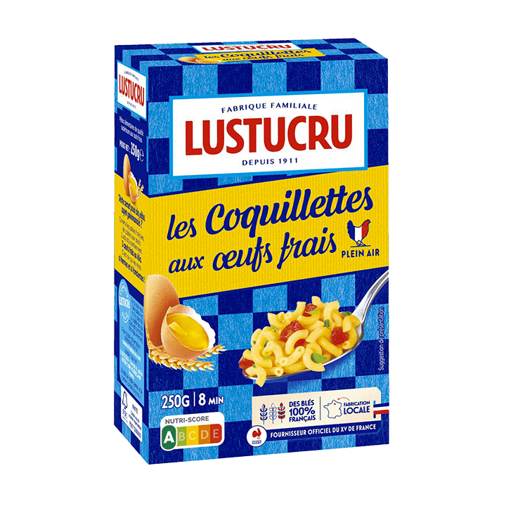 Lustucru - Coquillettes aux œufs frais - 250g