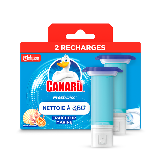 2 recharges Canard Fresh Disc Fraîcheur Marine