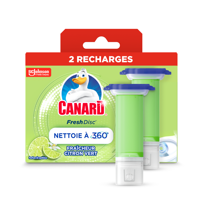 2 recharges Canard Fresh Disc Fraîcheur Citron Vert