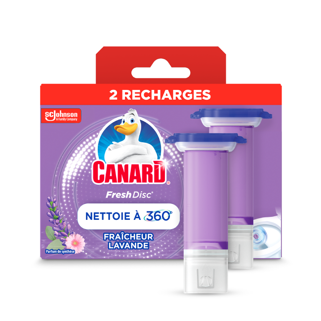 2 recharges Canard Fresh Disc Fraîcheur Lavande