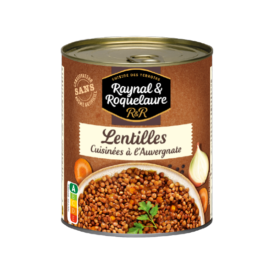 Lentilles cuisinées à l'Auvergnate 820G