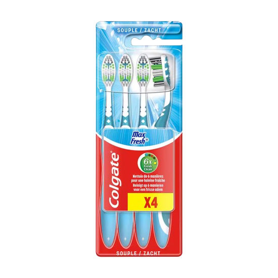 Brosses à Dents Souple Fraicheur MAX FRESH X4