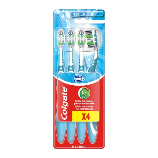 Brosses à Dents Medium Fraicheur MAX FRESH X4