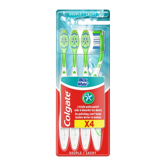 Brosses à Dents Souple Fraicheur MAX WHITE X4