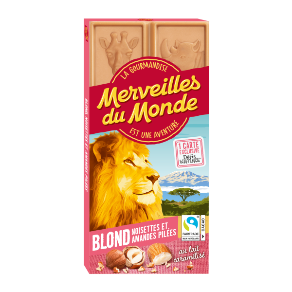 Tablette Blond noisettes et amandes pilées