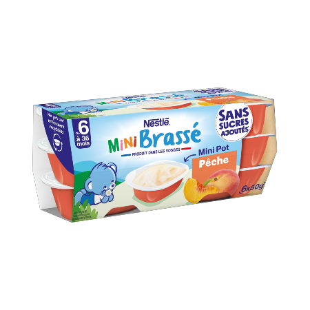 P'TIT BRASSÉ MINI PÊCHE SANS SUCRES AJOUTÉS (6x50g)